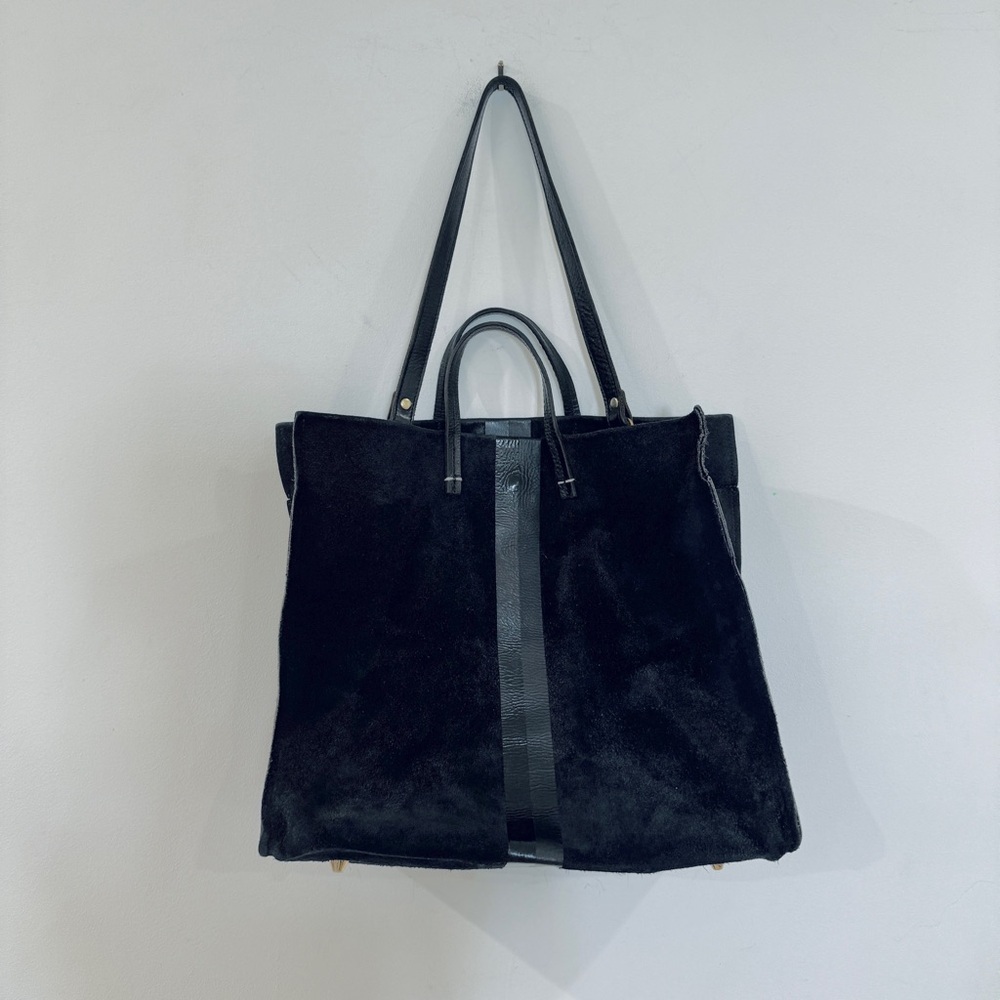 Clare V Navy and Black Satchel